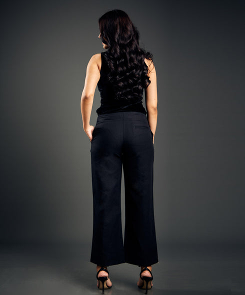 Black Comfortable Linen Pant